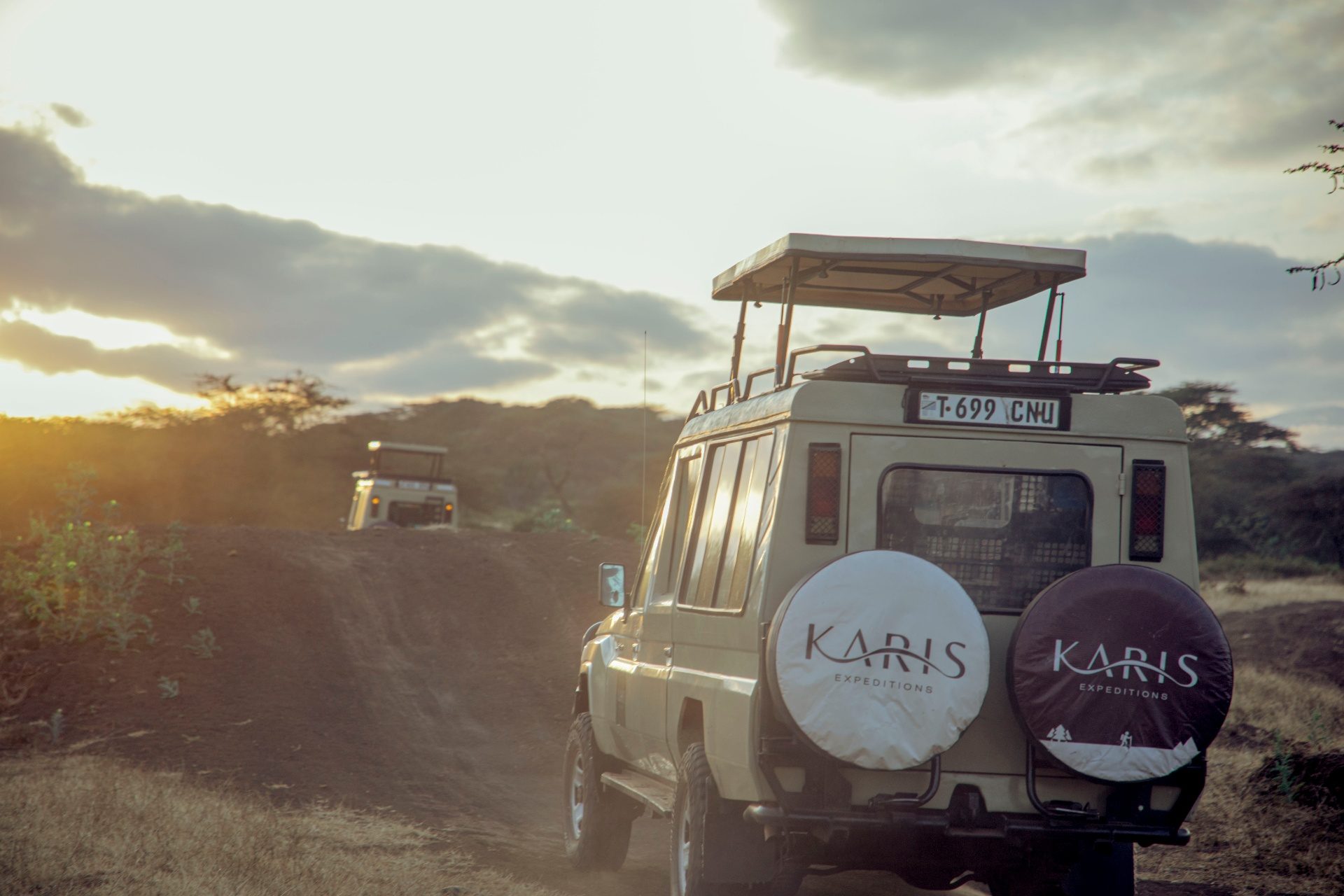 Karis Land Cruisers at sunset